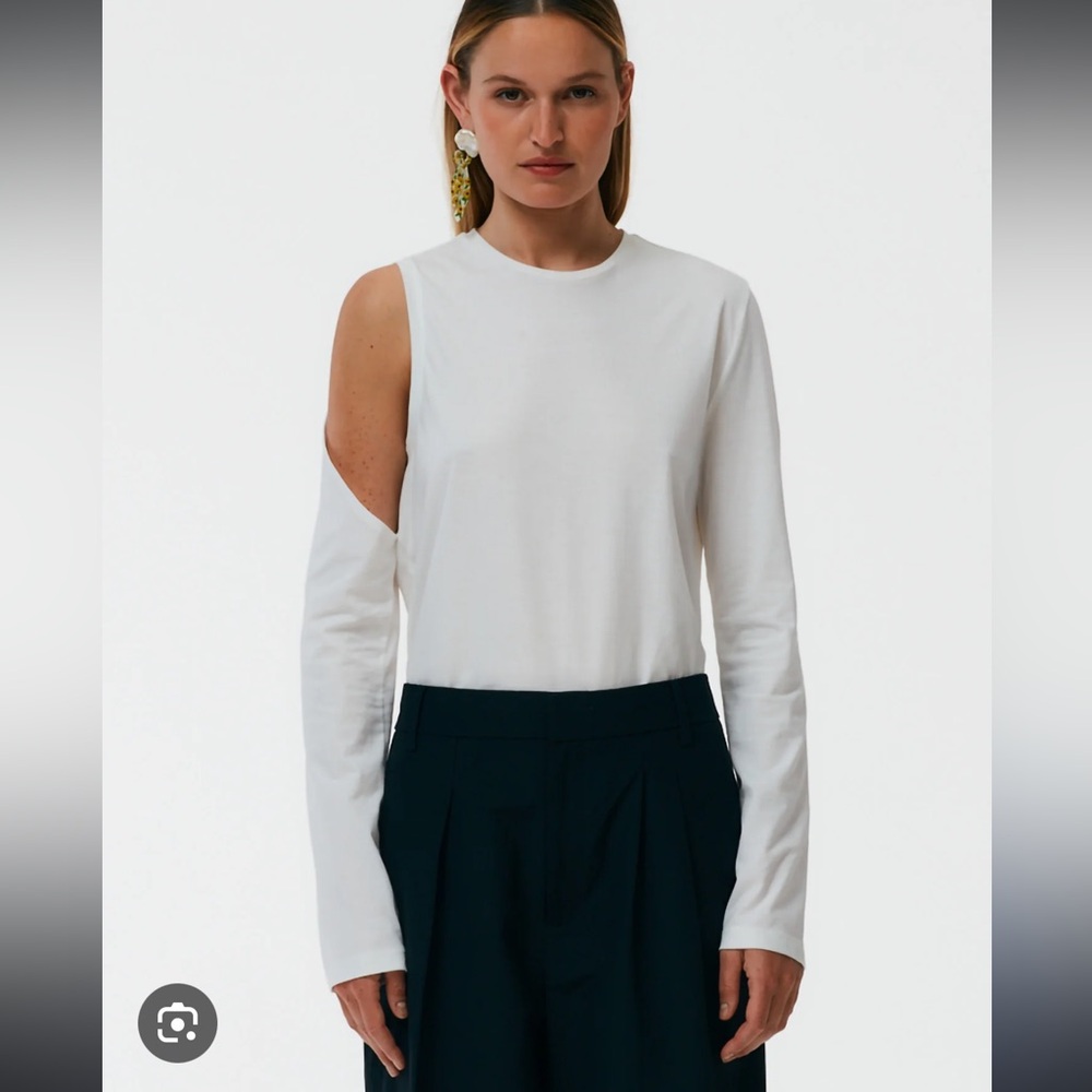 Tibi Long Sleeve cutout T shirt